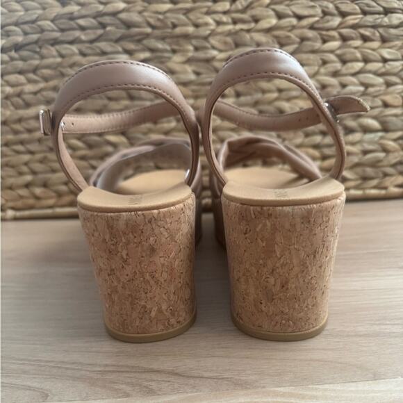 NWB! Anne Klein Brown Vinette Slip On Wedges Slingback Sandals - Picture 6 of 8